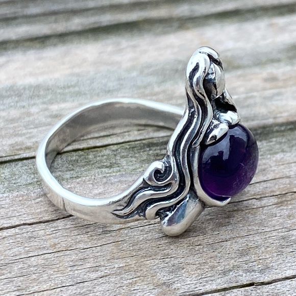 Goddess Abundance Ring Sterling Silver w/ Amethyst - Picture 16 of 16